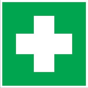 Знак безопасности EC01 Аптечка первой медицинской помощи (150x150, Плёнка ПВХ))