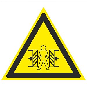 Внимание. Опасность зажима